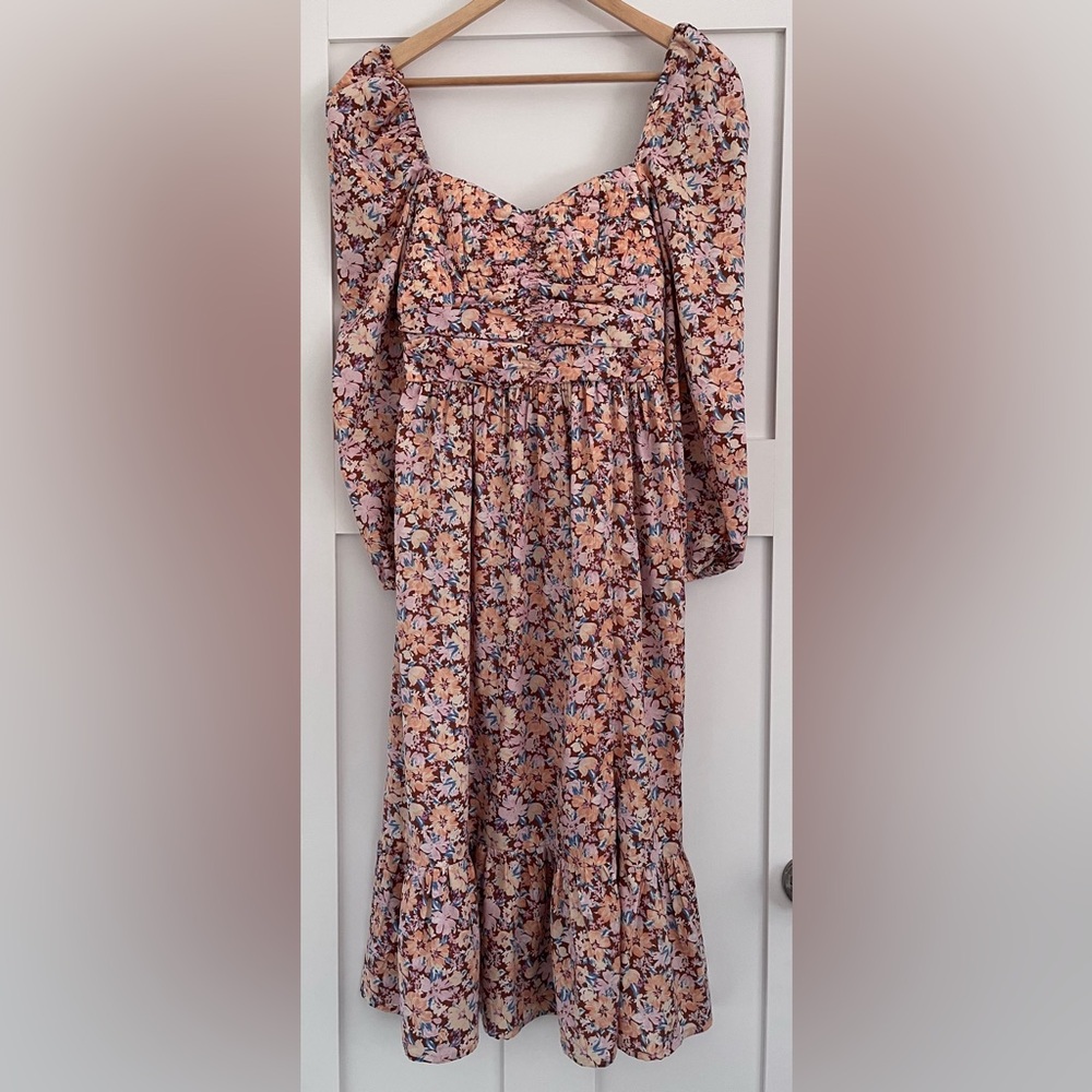Floral Long Sleeve Dress Band Of The Free size Small Flowy Fairycore Cottagecore